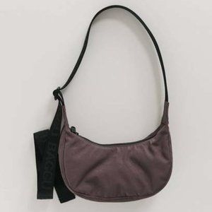 NWOT Baggu Mini Nylon Crescent Bag in Raisin